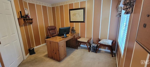 5308 Benevento Ct, Bakersfield, CA 93308 - home office featuring light colored carpet and baseboards