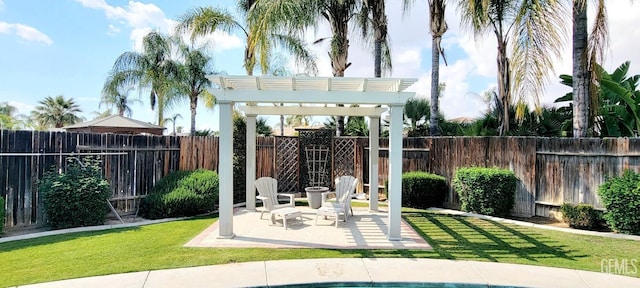 5308 Benevento Ct, Bakersfield, CA 93308 - exterior space with a fenced backyard and a pergola