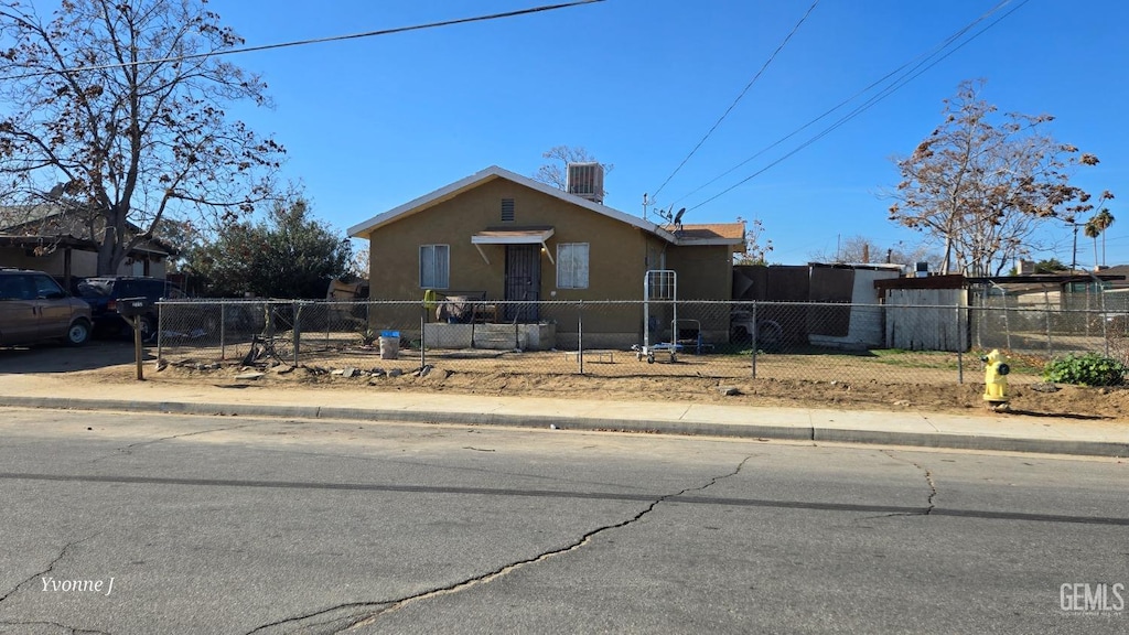 view of front of house with central AC