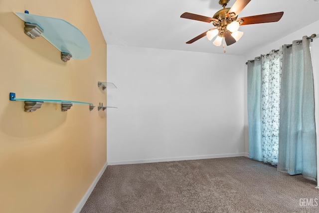7900 Linden Tree Ave, Bakersfield, CA 93313 - carpeted empty room with baseboards and a ceiling fan