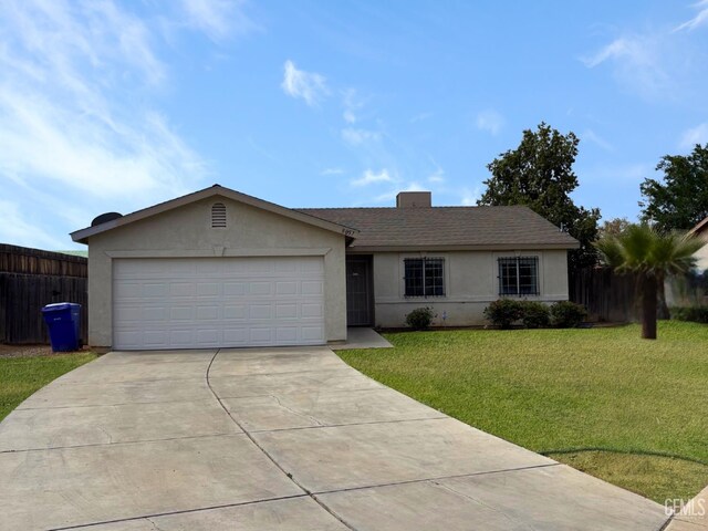 9057 Mackenzie Ct, Bakersfield, CA 93306 - ranch-style house with stucco siding, driveway, and an attached garage