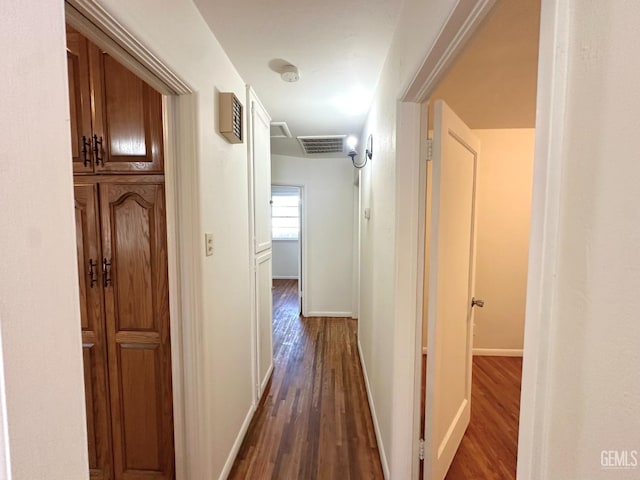 615 Cypress St, Bakersfield, CA 93304 - hall with dark wood finished floors and baseboards