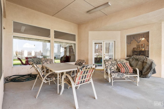 view of patio with outdoor dining area