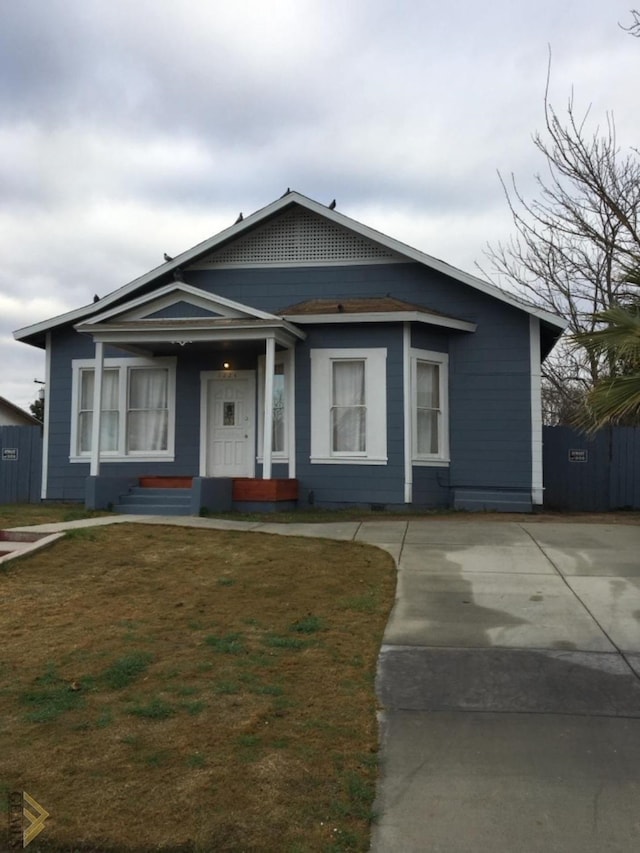 bungalow with fence