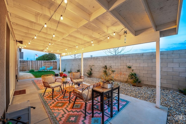 6713 Diamond Springs Dr, Bakersfield, CA 93313 - view of patio featuring a fenced backyard