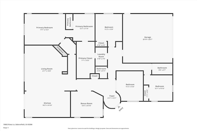 10002 Riata Ln, Bakersfield, CA 93306 - property floor plan