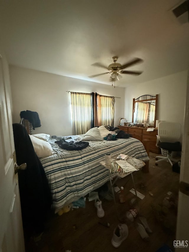 1218 Water St 0, Bakersfield, CA 93305 - bedroom with wood finished floors and a ceiling fan