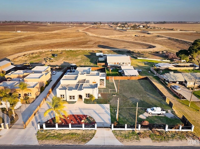 aerial view with a rural view