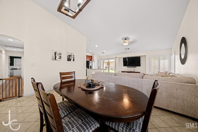 13421 Cheyenne Mountain Dr, Bakersfield, CA 93314 - dining space with light tile patterned floors and plenty of natural light