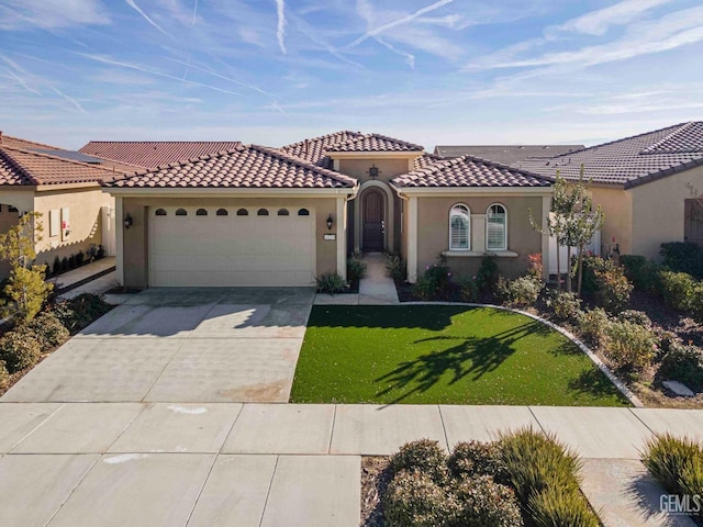 14209 Boon Way, Bakersfield, CA 93311 - mediterranean / spanish house with a garage and a front yard