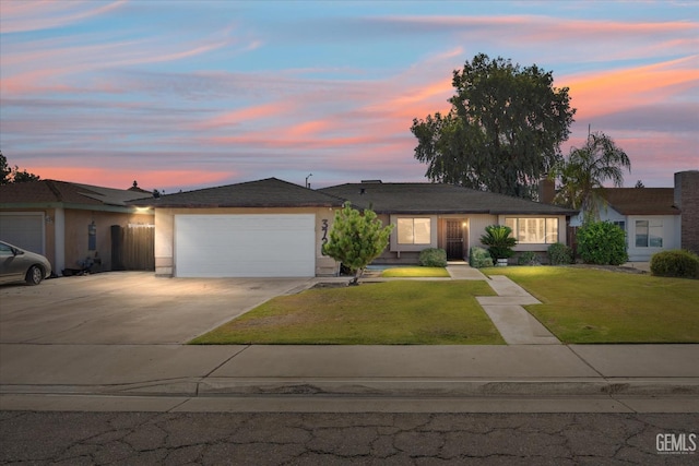 3720 Celine Ct, Bakersfield, CA 93309 - single story home featuring a garage, concrete driveway, a front yard, and a chimney