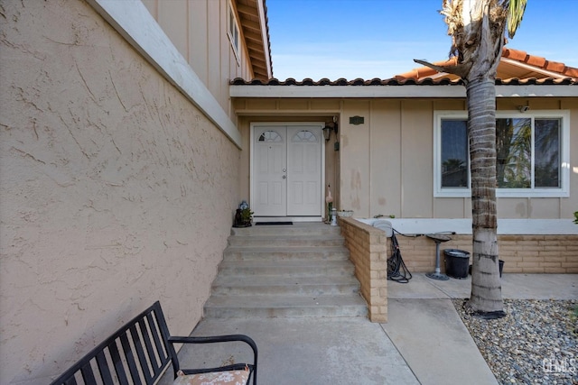 view of doorway to property