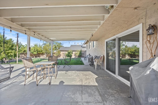 view of patio / terrace with area for grilling