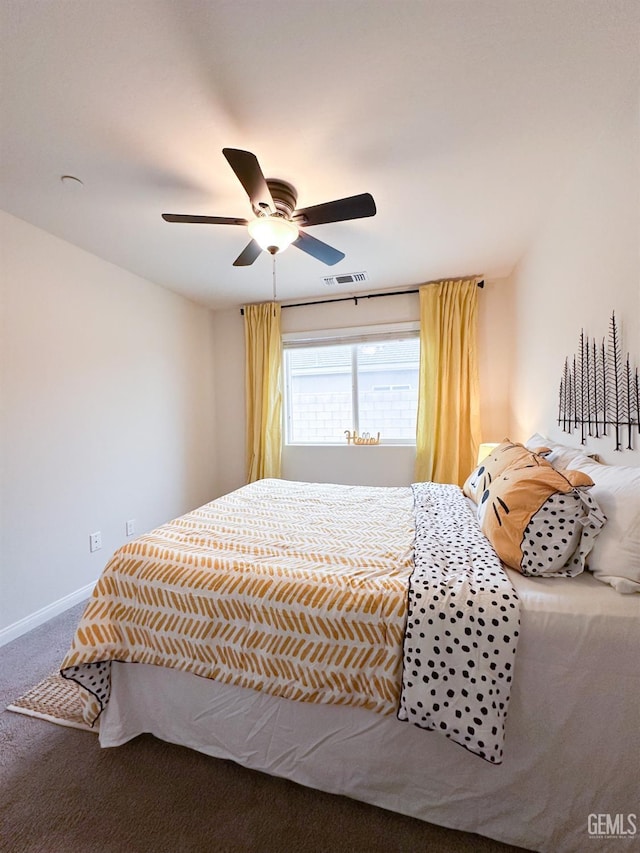 9400 Carriage Creek Ct, Bakersfield, CA 93311 - carpeted bedroom featuring baseboards and ceiling fan