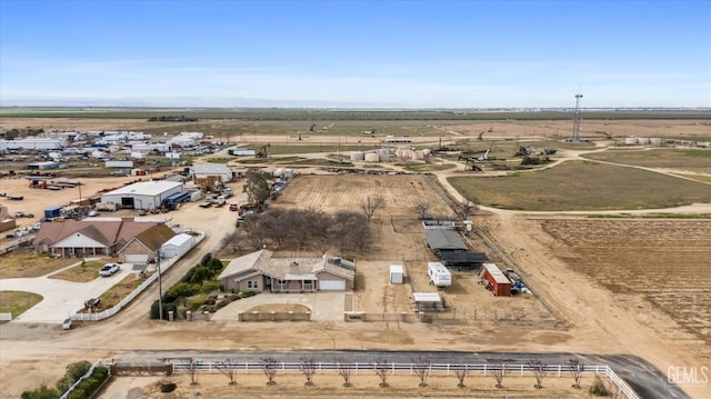 aerial view featuring a rural view