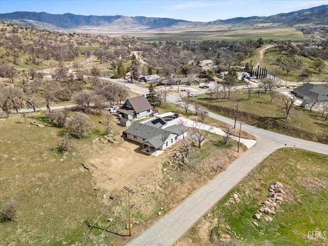 bird's eye view featuring a mountain view