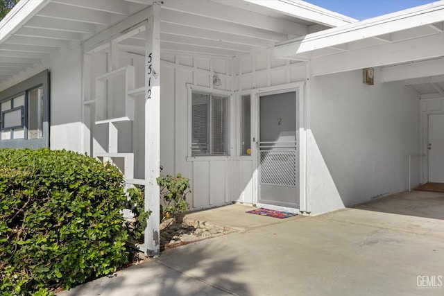 view of doorway to property