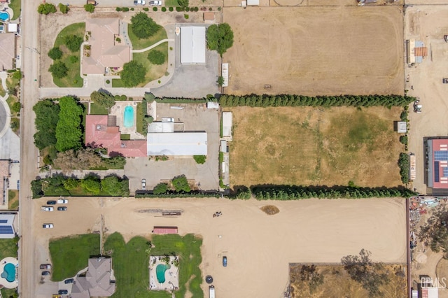 aerial overview of property's location with a pool
