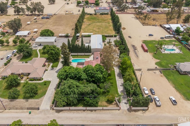 aerial view of a pool