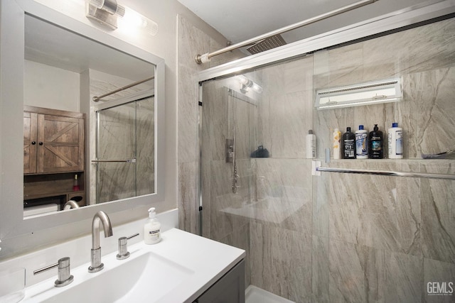 348 Petrol Rd Unit 394, Bakersfield, CA 93308 - bathroom featuring a shower stall and vanity