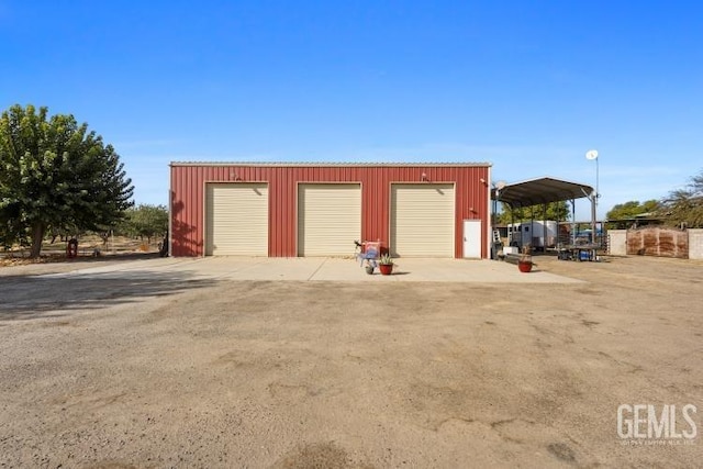garage with a detached garage