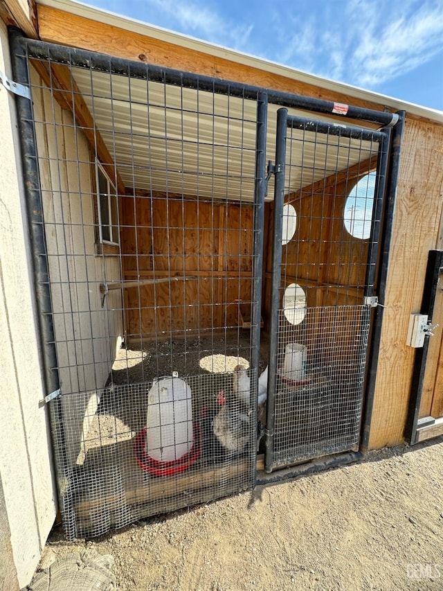 storage room with an exterior structure