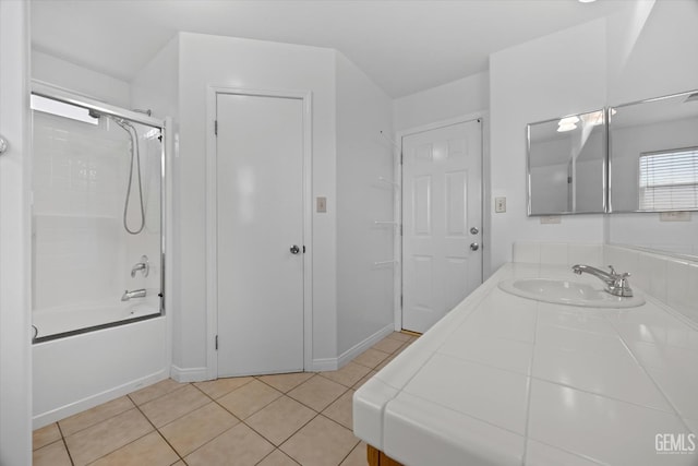 5820 Siena Ln, Bakersfield, CA 93308 - full bathroom with tub / shower combination, tile patterned floors, vanity, and baseboards