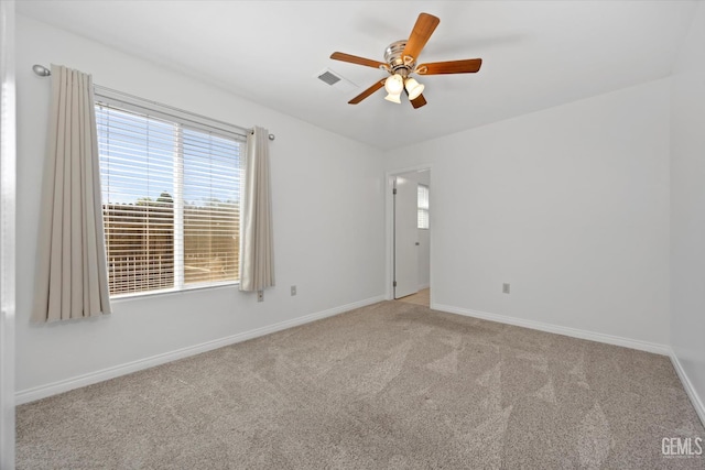 5820 Siena Ln, Bakersfield, CA 93308 - carpeted spare room featuring a ceiling fan and baseboards