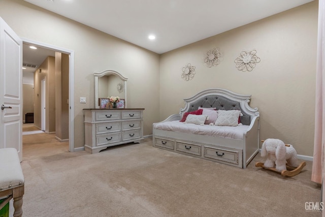 view of carpeted bedroom