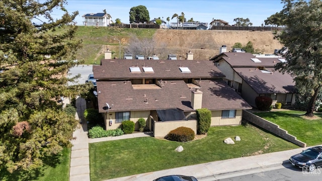 aerial view featuring a residential view