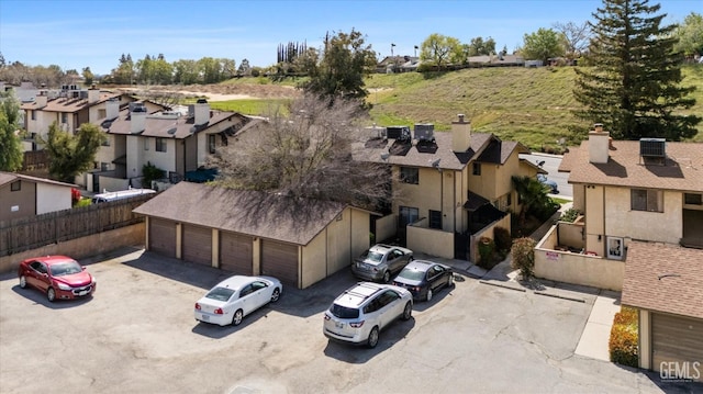 aerial view with a residential view