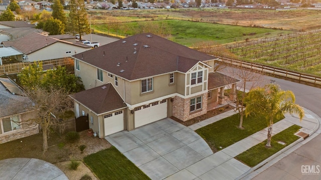 bird's eye view with a residential view