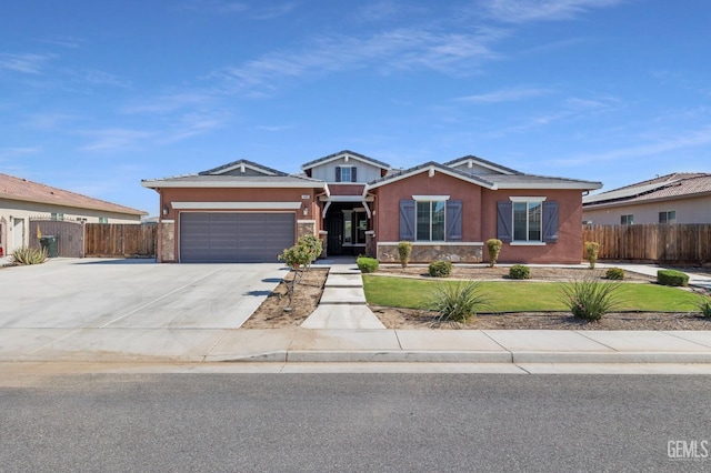 view of front facade with a garage