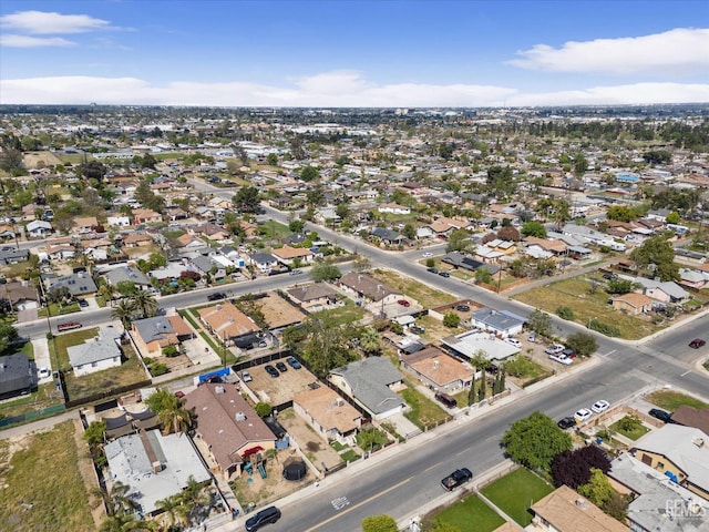 drone / aerial view with a residential view