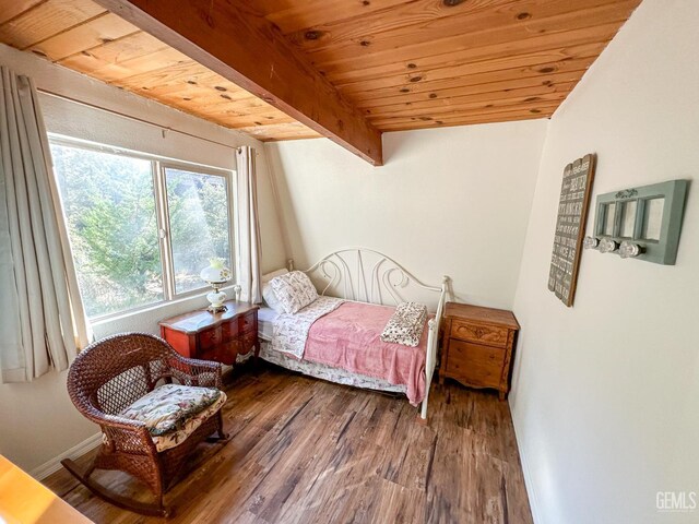 2305 Askin Ct, Pine Mountain Club, CA 93222 - bedroom featuring wood ceiling and wood finished floors