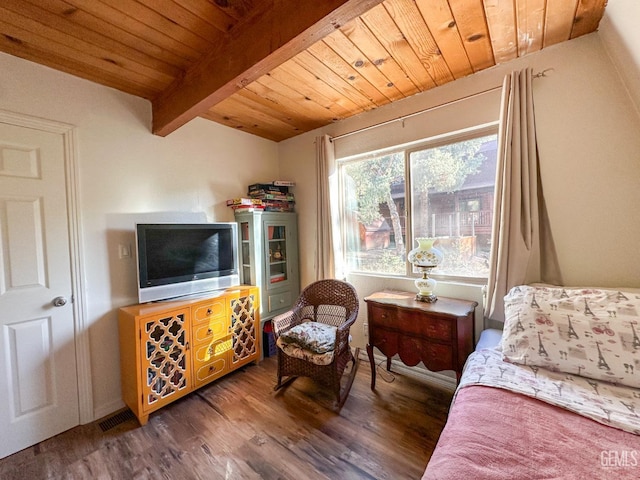 2305 Askin Ct, Pine Mountain Club, CA 93222 - bedroom featuring wood finished floors and wooden ceiling