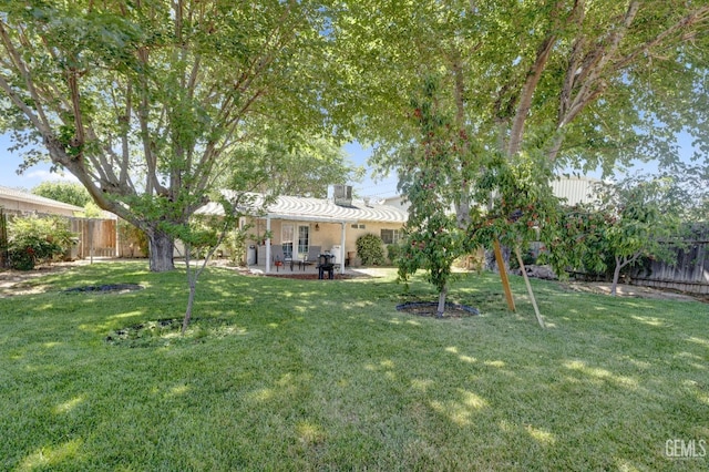 view of yard featuring a patio area