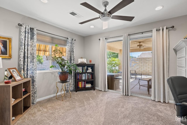 3010 Tea Rose St, Bakersfield, CA 93311 - carpeted office space with ceiling fan and recessed lighting