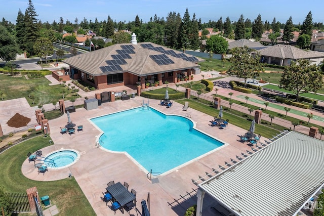 3010 Tea Rose St, Bakersfield, CA 93311 - community pool featuring a hot tub and a patio area