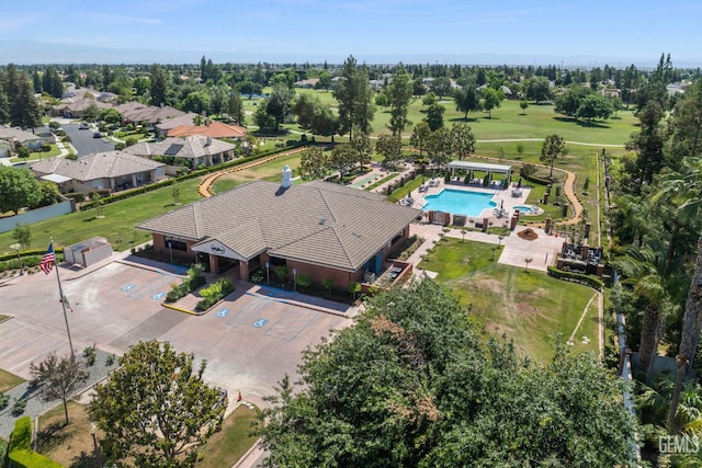 3010 Tea Rose St, Bakersfield, CA 93311 - bird's eye view of a pool area