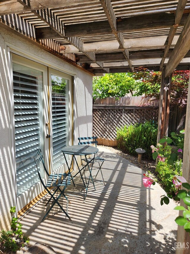 8707 Beau Maison Way, Bakersfield, CA 93311 - view of patio / terrace featuring a pergola