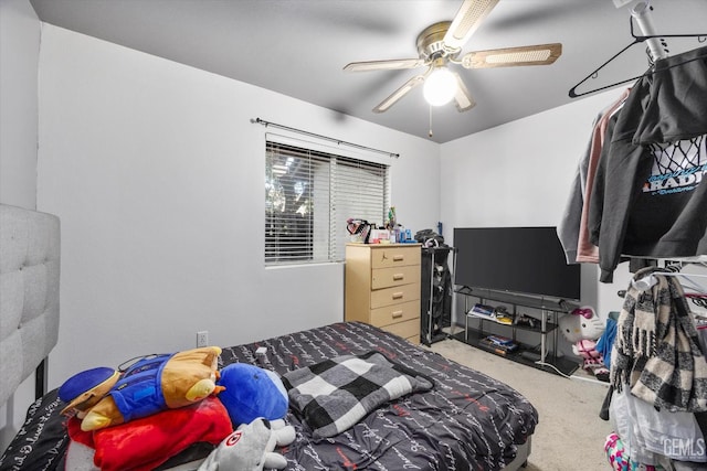 7507 Hidden Bridge Dr, Bakersfield, CA 93313 - bedroom with carpet and a ceiling fan