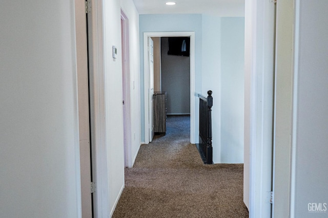 hallway with carpet