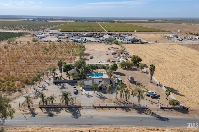 aerial view featuring a rural view