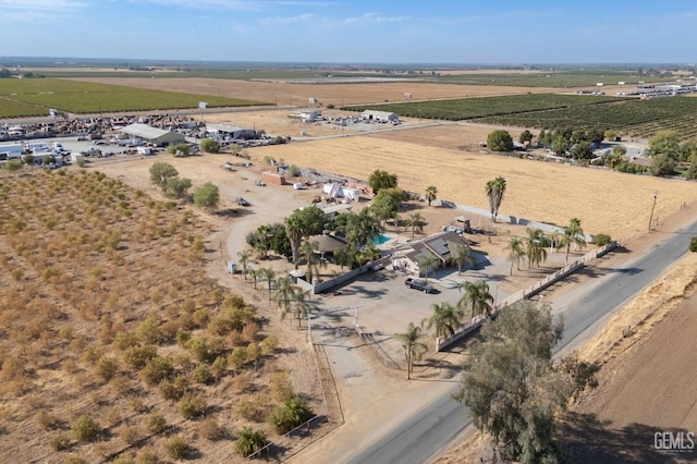 aerial view with a rural view