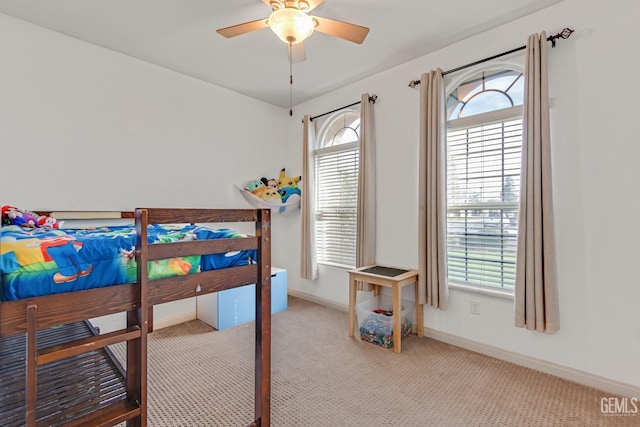 6413 Lavender Gate Dr, Bakersfield, CA 93312 - carpeted bedroom with baseboards and ceiling fan