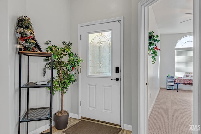 entrance foyer with baseboards