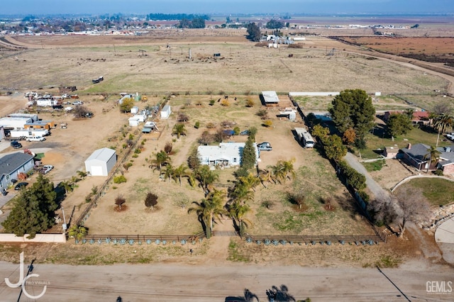 bird's eye view with a rural view