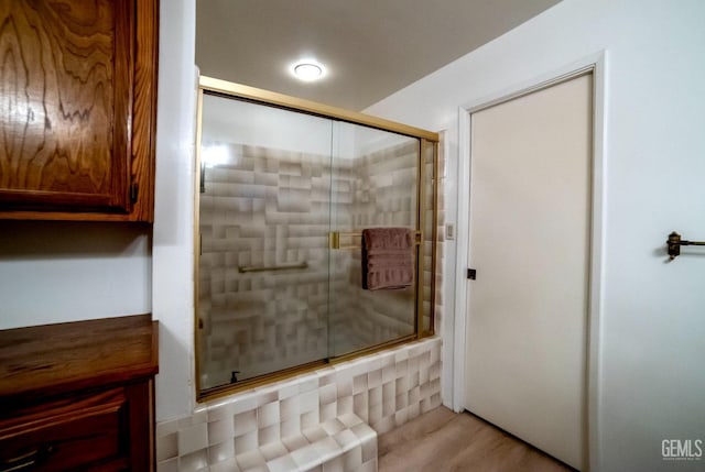 bathroom featuring hardwood / wood-style floors