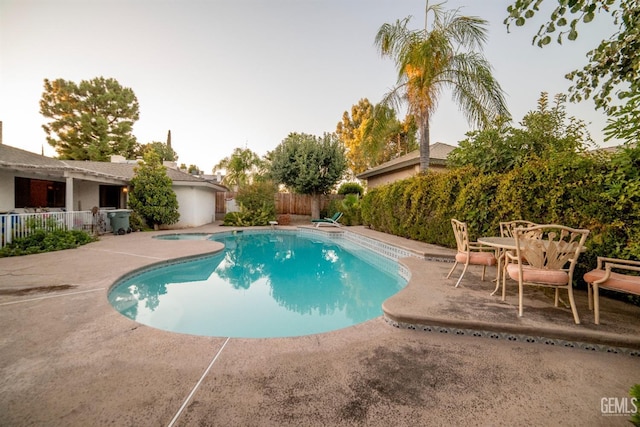 view of pool featuring a patio area